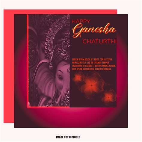 Premium Psd Psd Happy Ganesh Chaturthi Social Media Post Template