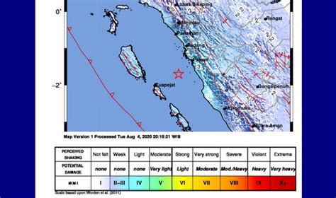 Gempa M Guncang Pessel Getarannya Terasa Hingga Bukittinggi