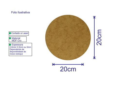 Circulo Cm De Di Metro Mdf Cru Espessura Mm Cod Elo