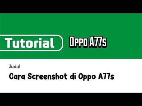 Cara Screenshot Di Oppo A S Youtube