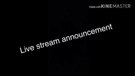 Live Stream Announcement Youtube