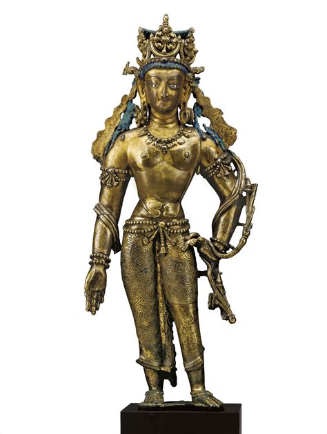 An Important And Large Gilt Bronze Figure Of Avalokiteshvara KASHMIR