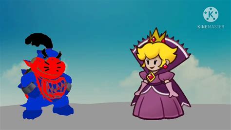 Dark Giga Meowser Jr Beats Up Shadow Queen Peachgrounded Youtube