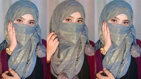 Beautiful Layer Hijab Tutorial With Niqab Everyday Hijab Styles With