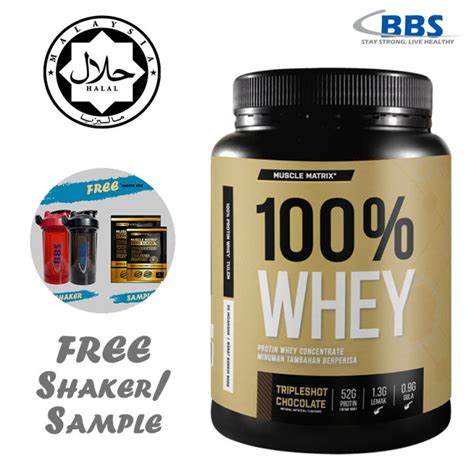 HALAL Muscle Matrix 100 Whey 900g 30 Hidangan Whey Concentrate