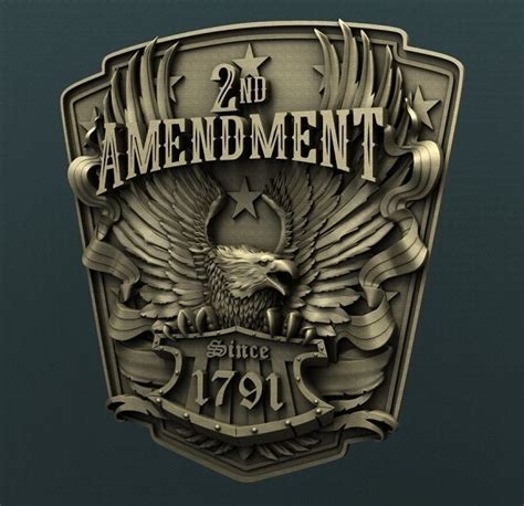 Second Amendment 3d Stl Model 3d Model Cgtrader