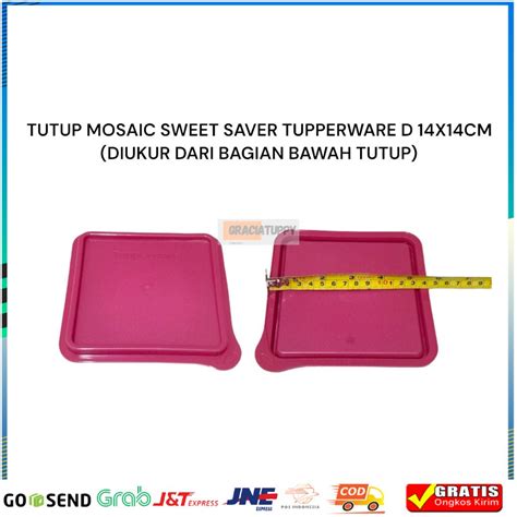 Jual TUTUP TOPLES MOSAIC SWEET SAVER D 14X14CM TUPPERWARE 1 PCS