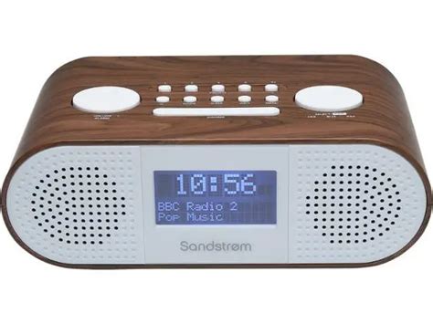 Radio Horloge Bluetooth Sandstrom S Dbtw Dab Fm Finition Bois