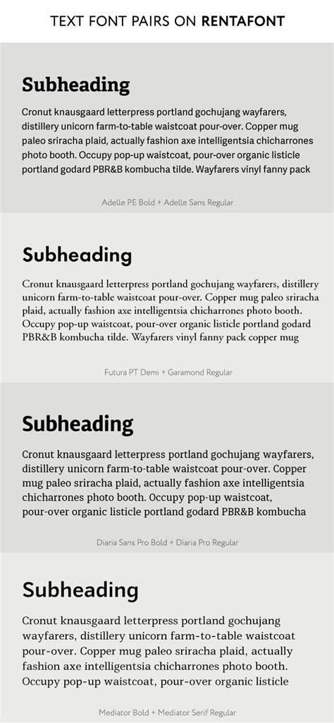 How To Find Ideal Font Pairs For Logos Headings Subheadings Font Pairing Font Combos