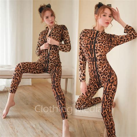 Jual Full Bodysuit Leopard Tipe Fishnet Macan Tutul Lingerie