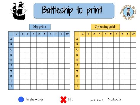 Battleship Board Printable