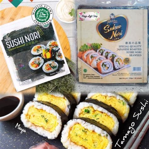 Jual Nori Sushi Rumput Laut 50 Lembar Sakao Nori Sushi Nori Java Halal