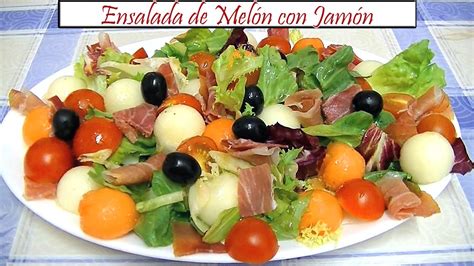 Ensalada de Melón con Jamón Receta de Cocina en Familia YouTube