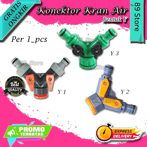 Jual Konektor Keran Air Universal Splitter Bercabang Bentuk Y Alat