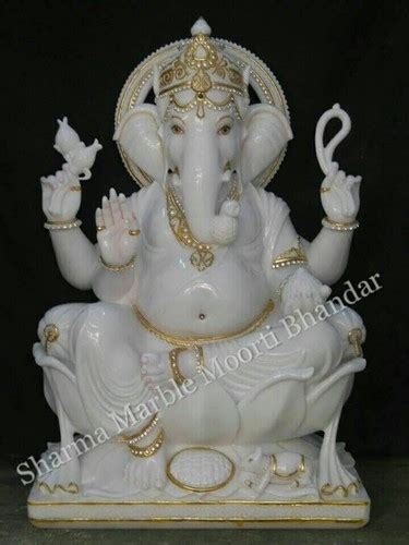 White Marble Ganesha Statue 11 To 84 At Rs 51000 In Jaipur ID