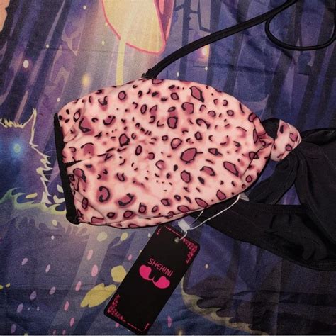 Split Cheetah Bikini Brand New Never Used Still Depop