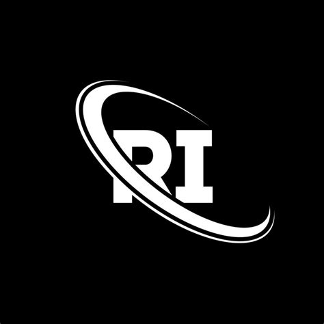 RI logo. R I design. White RI letter. RI letter logo design. Initial ...