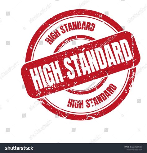 High Standard Red Grunge Seal Isolated Stock Vector Royalty Free