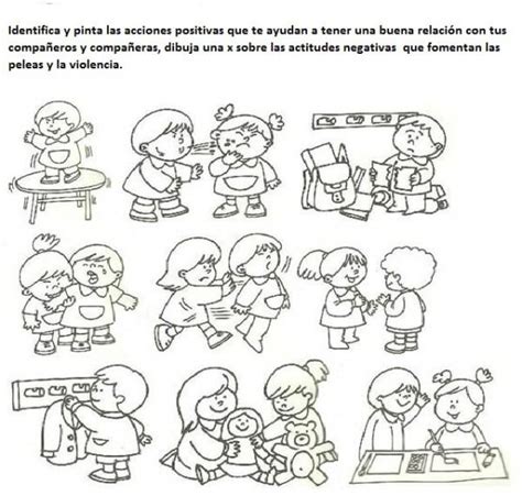 Dibujos De Actitudes Positivas Y Negativas Para Colorear Notesbøger