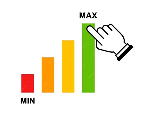 premium vector graph  minimum  maximum flat vector illustration
