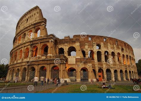 Colosseum editorial stock photo. Image of evening, coliseum - 46386763