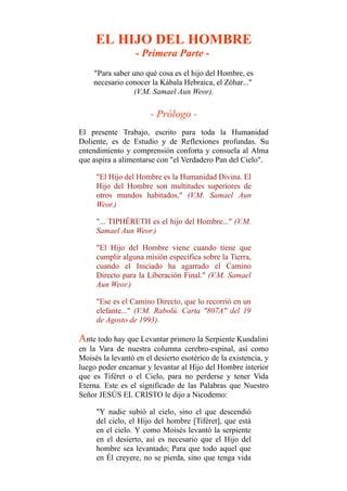 El Hijo Del Hombre Primera Parte PDF