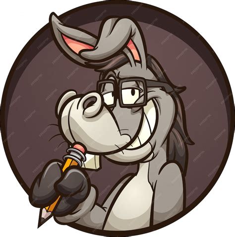 O Burro Se Faz De Inteligente - Burro inteligente | Vetor Premium