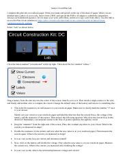 Series Circuit Phet Lab Honors Physics Docx Series Circuit Phet