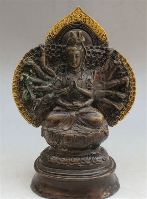 Collectible Bronze S Old Tibet Bronze Seat Arms