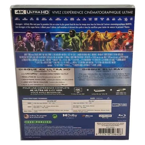 AVENGERS INFINITY WAR 4K Ultra HD Blu Ray SteelBook Mondo X 2022