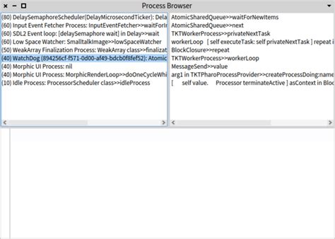proceeding   debugger leaves zombie morphic render process issue