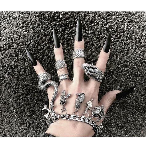 14 Emo rings ideas | rings, jewelry, silver rings