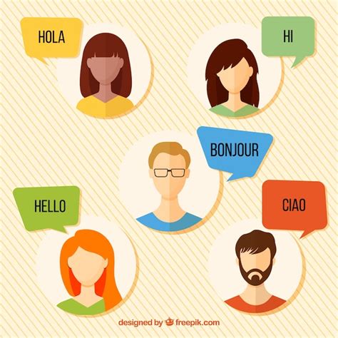 Free Vector People Speaking Different Languages With Flat Design