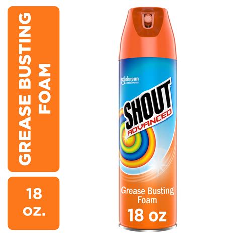 Shout Advanced Grease Busting Foam Laundry Stain Remover With Oil