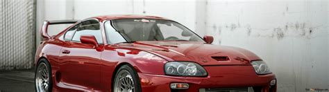 Parked red Toyota Supra HD wallpaper download