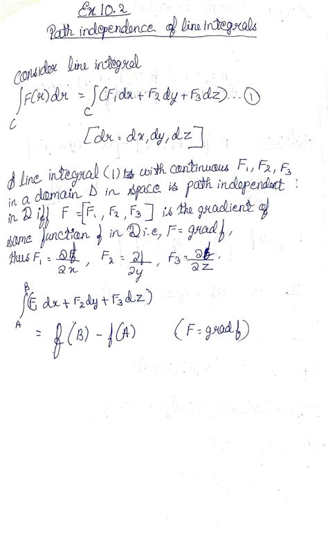 Solution Path Independence Of Line Integrals Studypool