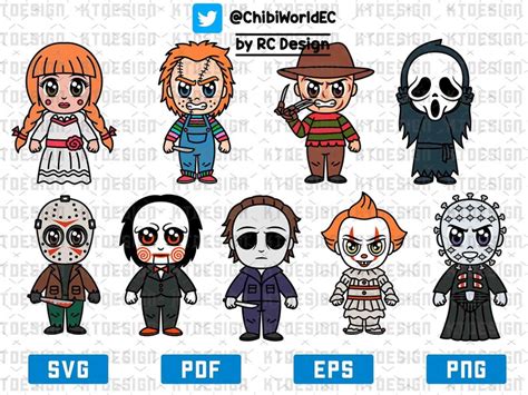 Baby Horror Characters Svg Horror Movie Killers Svg Etsy