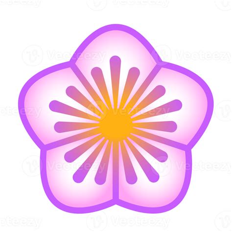 Botanical Icon With Vibrant Colors And Gradient Png With Transparent