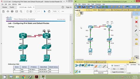 Lab Configuring Ipv Static And Default Routes Youtube