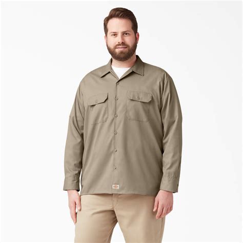 Flex Relaxed Fit Long Sleeve Twill Work Shirt Dickies Canada