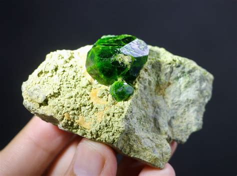 Natural Rare Green Demantoid Garnet Crystal Specimen On Etsy