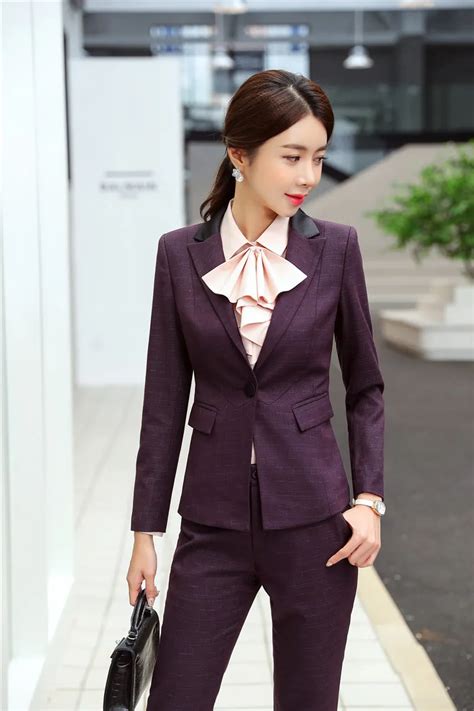 High Quality Fabric Ladies Pantsuits Professional Business Suits For