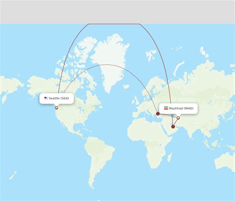 All Flight Routes From Seattle To Mashad Sea To Mhd Flight Routes