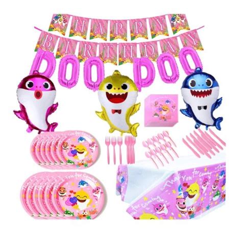 Baby Cute Shark Party Supplies Birthday Decorations Set Dealmoon