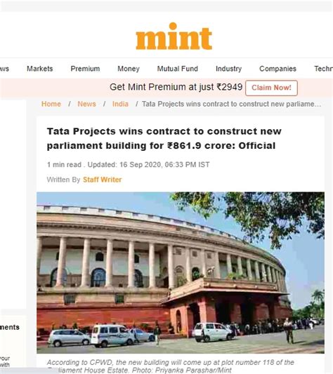 Fact Check Tata Built New Parliament In 17 Months And For Just ₹1