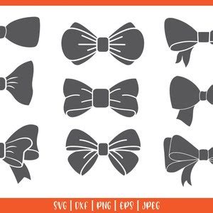 Bow Svg File Bow Tie Svg Bow Vectorbow Clipart Bow Svg Etsy Uk