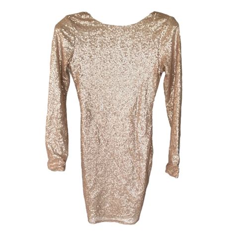 Club L London Dresses Nwt Club L London Asos Matte Gold Sequin Long