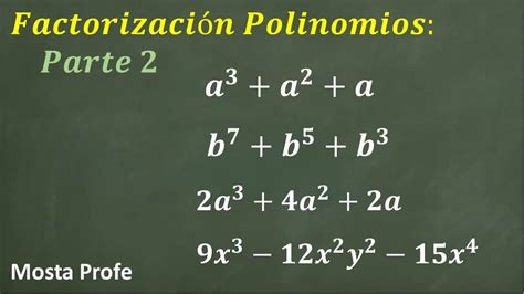 Ejercicios de Factorización de Polinomios