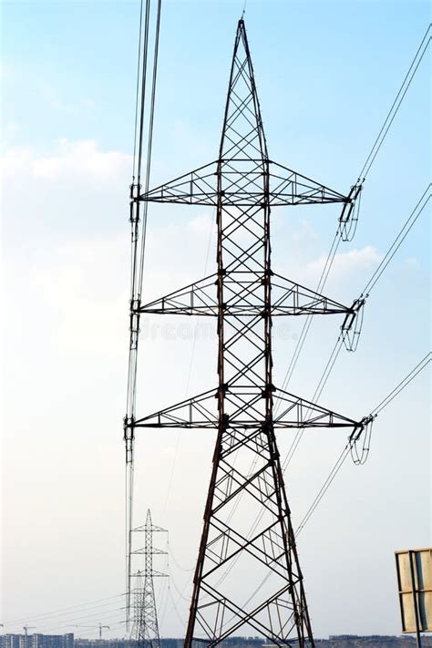 A Transmission Tower Electricity Pylon That Used To Support Overhead