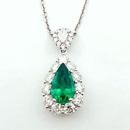 18K EMERALD & DIAMOND NECKLACE – SOLD | StoneHome Estate Jewelry